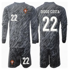 Portugal Diogo Costa #22 Keeper Bortedraktsett Barn EM 2024 Langermet (+ korte bukser)